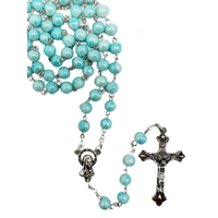 Glass Rosary Blue