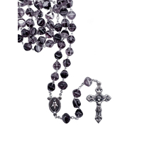 Glass Rosary Pyramid Beads [Colour: Pink]