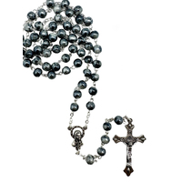 Glass Rosary Blue