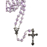 Glass Rosary Blue