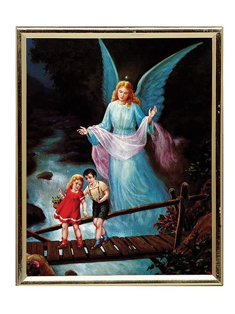 Gold Frame Guardian Angel | Gatto Christian Shop