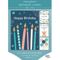Boxed Cards Birthday - Make a Wish