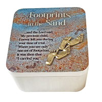 Footprints Trinket Box w/Asccents