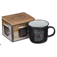 Ceramic Mug: Bless You and Keep You, Black/Gold (Numbers 6:24-26) (384 Ml)