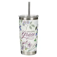 Stainless Steel Tumbler: Amazing Grace, Purple