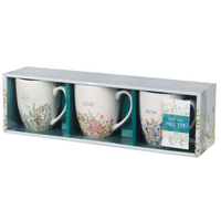 Ceramic Mug Set: Faith Hope Love (340ml)