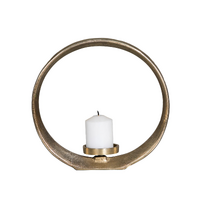 Candleholder Circle Gold - 28cm