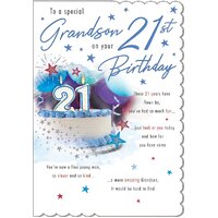 Card - Birthday Grandson 21st