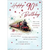 Card - 90th Birthday - Train