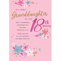 Card - Birthday Granddaughter 18th