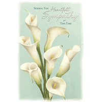 Card - Heartfelt Sympathy White Lillies