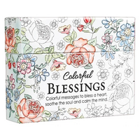 Colouring Cards Boxed - Adult - Colorful Blessings