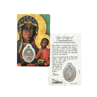 Lam Card & Medal - Our Lady Czestochwa