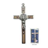 St Benedict Maplewood/Metal Crucifix - 200 x 100mm