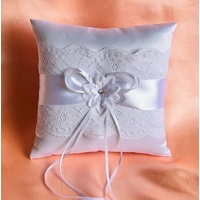 Wedding/Ring Pillow with Lace & Flower