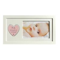 Baby Photo Frame with Double Sided Rotating Pink Heart