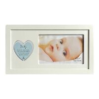 Baby Photo Frame with Double Sided Rotating Blue Heart