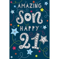 Card - 21st Birthday Amazing Son