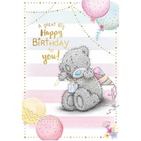 Card - Happy Birthday Rainbow Stripe