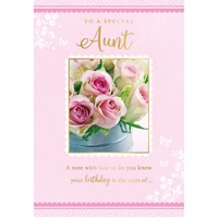 Card - Birthday Special Aunt Roses