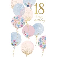 Card - Happy Birthday 18 Balloons