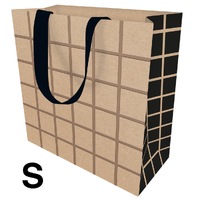 Gift Bag Small - Checkerboard on Kraft Paper