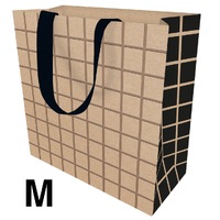 Gift Bag Medium - Checkerboard on Kraft Paper