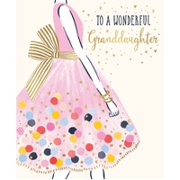 Card - Birthday Wonderful Granddaughter Dress