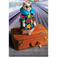 Card - Bon Voyage Luggage Cat