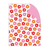 Gift Wrap - Pink/Red/Orange Flowers