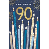 Card - 90th Birthday Candles