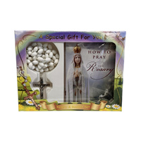 Communion Set Book And Rosary White