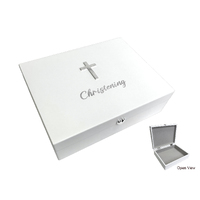 Christening Memory Keepsake Box w/Motiff