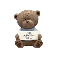 Teddy Moments Bear - Happy 1st Birthday Little One Blue