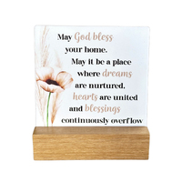 Fleur Ceramic Plaque - House Blessing