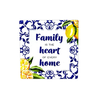 Amalfi Ceramic Magnet - Family, Heart, Home