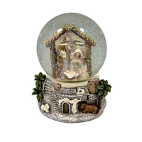 Nativity Set Water Ball Globe w/Music