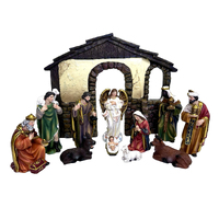 Nativity Stable Set Resin - 11pcs 125mm Stable