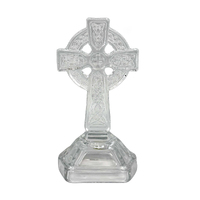 Glass Cut Celtic Standing Cross - 175mm
