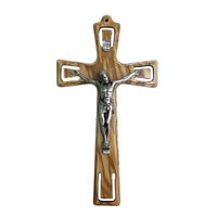 Crucifix Wooden Wall Olive - 200 x 100mm