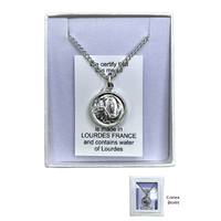 Our Lady of Lourdes w/Water Medal & Chain