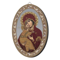 Icon Wood Oval Plaque - Our Lady of Perpetual Help