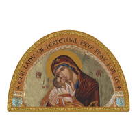 Icon Arch Wood Plaque - Mother & Child