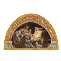 Icon Arch Wood Plaque - Christmas Peace