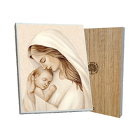 Wooden Plaque Modern Mother and Child