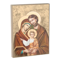 Wooden Plaque Holy Family