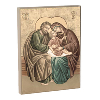 Wooden Plaque Holy Family Icon