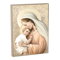 Wooden Plaque Mother and Child