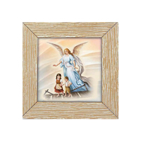 Wood Look Frame Guardian Angel