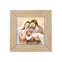 Wood Look Frame Holy Family